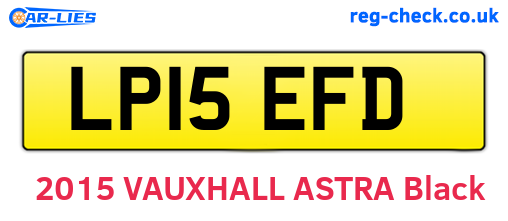 LP15EFD are the vehicle registration plates.