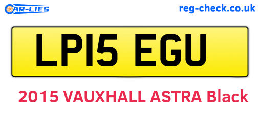 LP15EGU are the vehicle registration plates.