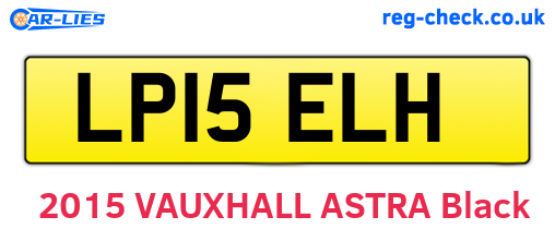 LP15ELH are the vehicle registration plates.