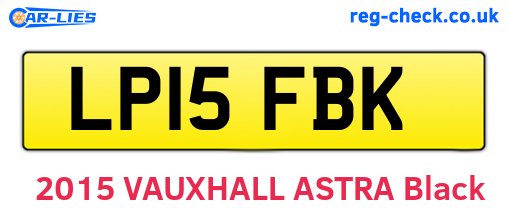 LP15FBK are the vehicle registration plates.