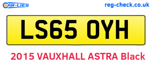 LS65OYH are the vehicle registration plates.