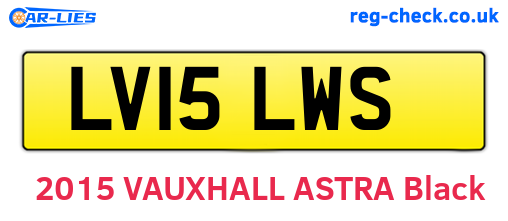 LV15LWS are the vehicle registration plates.
