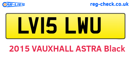 LV15LWU are the vehicle registration plates.
