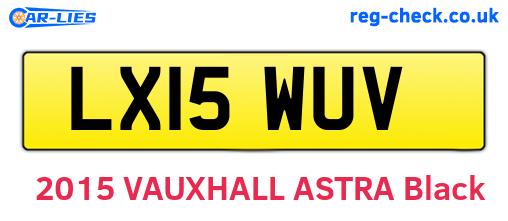 LX15WUV are the vehicle registration plates.