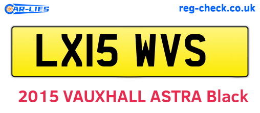 LX15WVS are the vehicle registration plates.