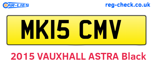 MK15CMV are the vehicle registration plates.