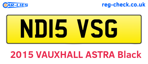 ND15VSG are the vehicle registration plates.