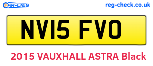 NV15FVO are the vehicle registration plates.