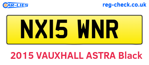 NX15WNR are the vehicle registration plates.