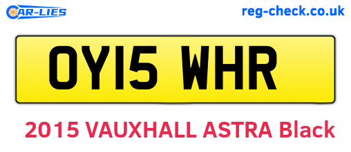 OY15WHR are the vehicle registration plates.