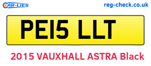 PE15LLT are the vehicle registration plates.