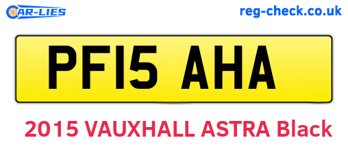 PF15AHA are the vehicle registration plates.