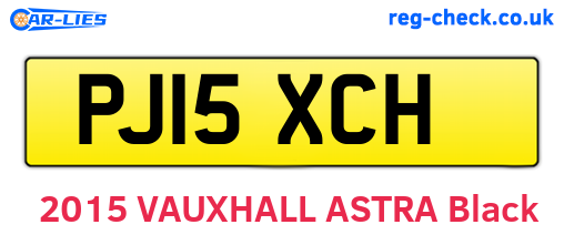 PJ15XCH are the vehicle registration plates.