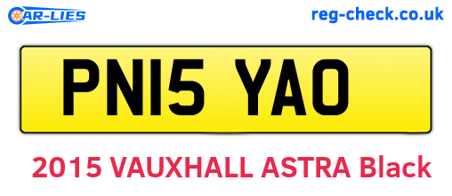 PN15YAO are the vehicle registration plates.