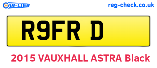 R9FRD are the vehicle registration plates.