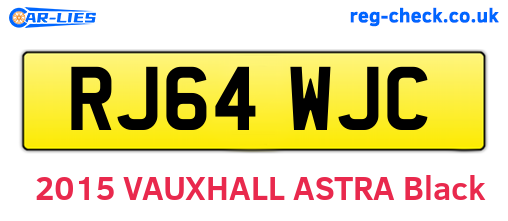 RJ64WJC are the vehicle registration plates.