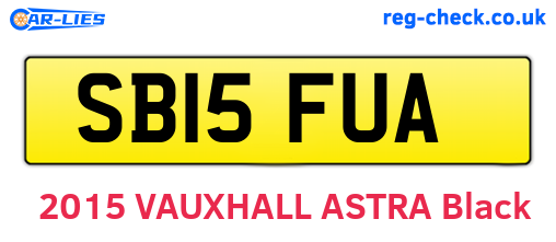 SB15FUA are the vehicle registration plates.