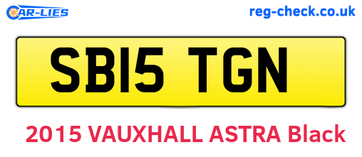 SB15TGN are the vehicle registration plates.
