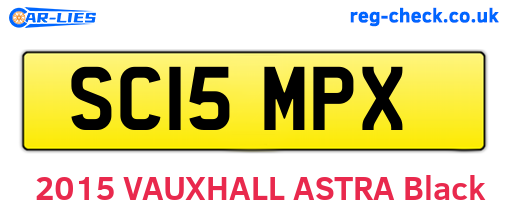 SC15MPX are the vehicle registration plates.