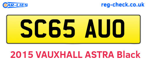 SC65AUO are the vehicle registration plates.