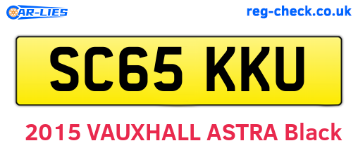 SC65KKU are the vehicle registration plates.