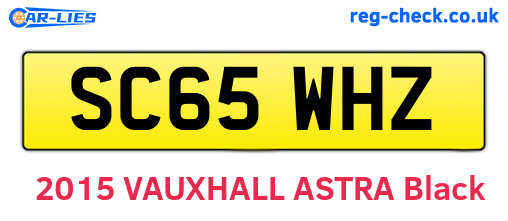 SC65WHZ are the vehicle registration plates.
