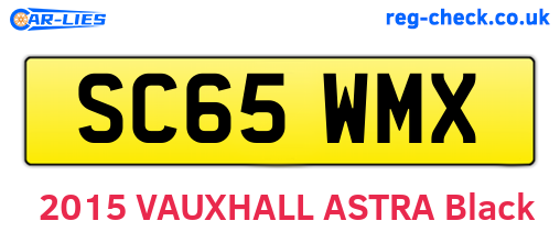 SC65WMX are the vehicle registration plates.