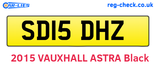 SD15DHZ are the vehicle registration plates.