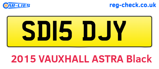 SD15DJY are the vehicle registration plates.