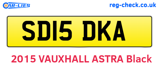 SD15DKA are the vehicle registration plates.