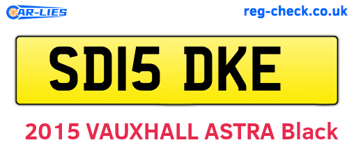 SD15DKE are the vehicle registration plates.