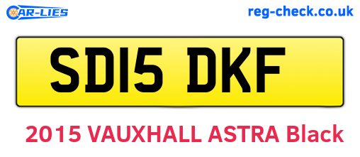 SD15DKF are the vehicle registration plates.