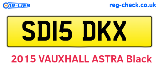 SD15DKX are the vehicle registration plates.