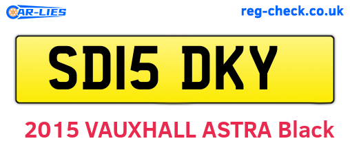 SD15DKY are the vehicle registration plates.