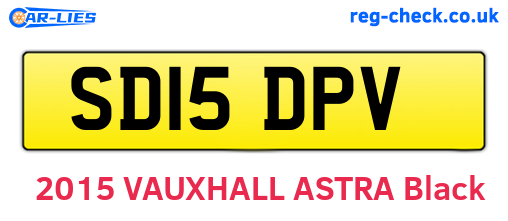 SD15DPV are the vehicle registration plates.