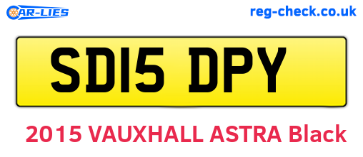 SD15DPY are the vehicle registration plates.