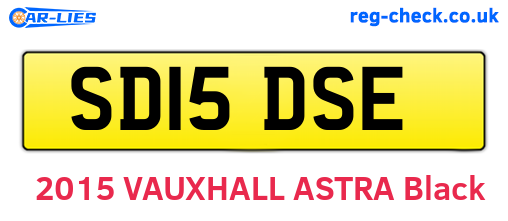 SD15DSE are the vehicle registration plates.
