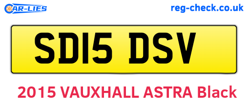 SD15DSV are the vehicle registration plates.