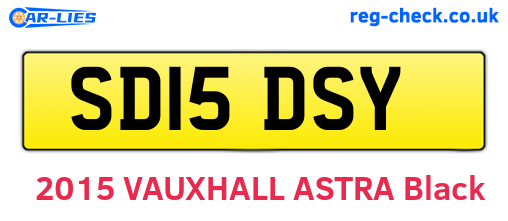 SD15DSY are the vehicle registration plates.