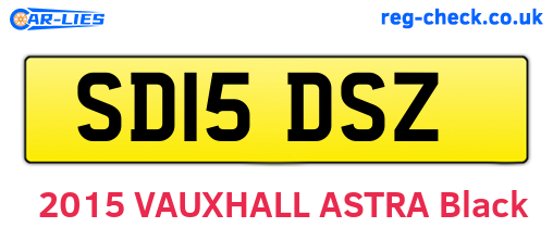 SD15DSZ are the vehicle registration plates.