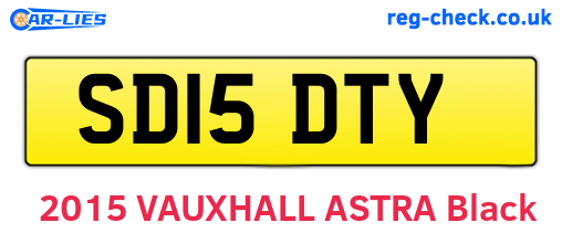 SD15DTY are the vehicle registration plates.