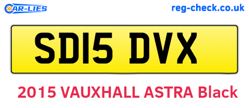 SD15DVX are the vehicle registration plates.