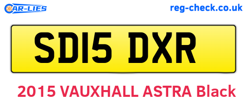 SD15DXR are the vehicle registration plates.
