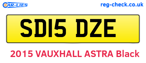 SD15DZE are the vehicle registration plates.