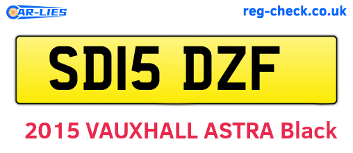 SD15DZF are the vehicle registration plates.