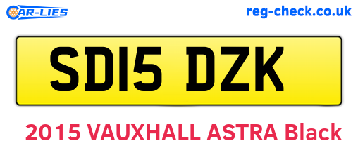 SD15DZK are the vehicle registration plates.