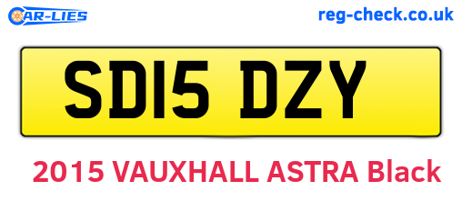 SD15DZY are the vehicle registration plates.