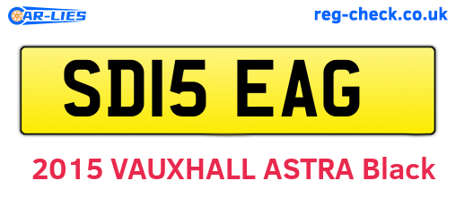 SD15EAG are the vehicle registration plates.