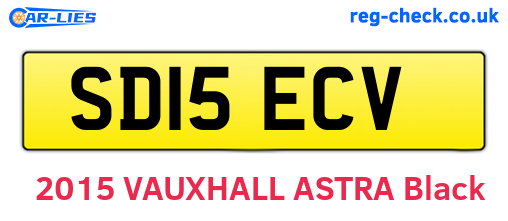 SD15ECV are the vehicle registration plates.