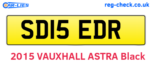 SD15EDR are the vehicle registration plates.